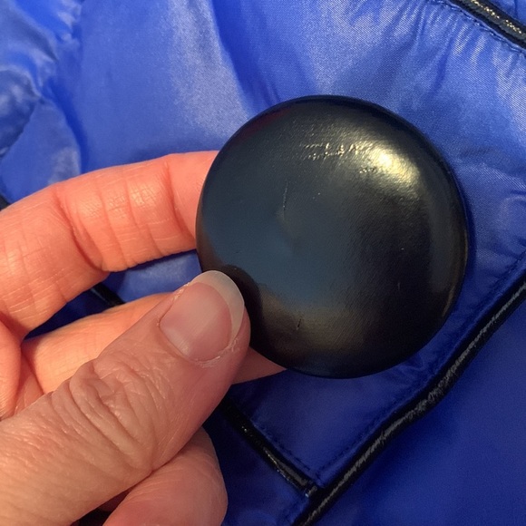 JACK BB DAKOTA size large cobalt blue big black buttons puffy pea coat - Picture 15 of 15